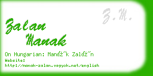 zalan manak business card